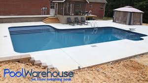 L Shaped Diy Inground Pool Kit With Tanning Ledge Bench From Pool Ware Pool Warehouse Pool Pool Houses