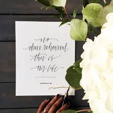 Inspirational Quote Custom Calligraphy White Flowers Home Decor Custom Calligraphy Watercolor Art Place Card Holders