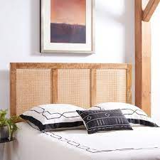 Safavieh Vienna Cane Farmhouse Wood Headboard Twin Natural Walmart Com Caned Headboard Contemporary Bedroom Decor Contemporary Bedroom