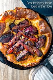 Toad in the hole is one of england's most bizarrely named foods. Roast Vegetable Toad In The Hole With Balsamic Veggies Krumpli