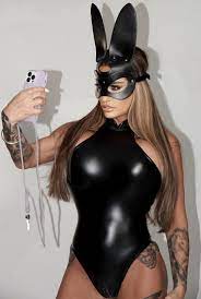 Katie Price dresses up as a dominatrix rabbit as she squeezes into PVC  after boob job | The Irish Sun