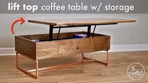 Plus the storage room provide a place to store stuff, making room on the. Lift Top Coffee Table With Storage Copper Pipe Base How To Woodworking Youtube