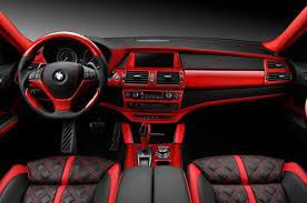 Crazy Interior For Bmw X6 From Topcar Red And Black Grey Shifter Bmw X6 Custom Car Interior Car Interior