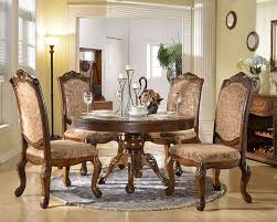 Blake gray & chocolate 5 piece counter set. Dining Set W Round Dining Table In Traditional Style Mcfd8500 R