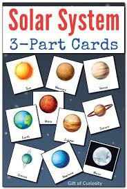 Solar System 3 Part Cards Planet For Kids Solar System Solar System Lessons
