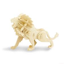 Lion 3d Wooden Puzzle 34 Wood Pieces Wooden Jigsaw Puzzles 3d Wood Puzzles Wooden Puzzles