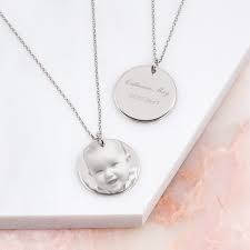 Personalised Etched Photo Disc Necklace