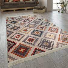 Orient teppich ethno muster grau 6 decor home decor. Kurzflor Teppich Ethno Rauten Mehrfarbig Teppichcenter24