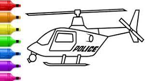 Aneka gambar mewarnai helikopter untuk anak paud dan tk. Cara Menggambar Helikopter Polisi Youtube