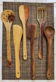 Each wooden spatula and wooden spoon for cooking has its own grain and shape. Buy Decorvaiz Handmade Wooden Non Stick Serving Cooking Spoons Cum Kitchen Tools Cum Utensil Set Of 6 Online At Low Prices In India Amazon In