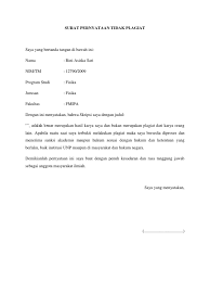 Maybe you would like to learn more about one of these? Surat Pernyataan Tidak Plagiat