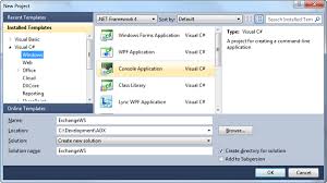 Office 365 Exchange Online Examples Api 1 1 Net Framework Class Library Line Application