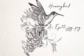 Download Fashion Vector Illustration Hummingbird Graphic By Fleurartmariia Creative Fabrica PSD Mockup Templates