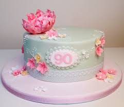 Beautiful Simple Birthday Cake For Grandma 90th Birthday Cake Inspired By Pinterest And Made By Flossie Pops Cakery 90th Birthday Cakes 80 Birthday Cake Adult Birthday Cakes