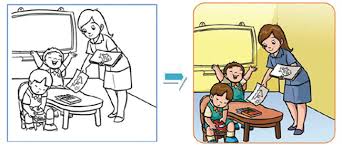 Sketsa sifatnya sementara yang biasanya dibuat. Berlatih Membuat Gambar Cerita