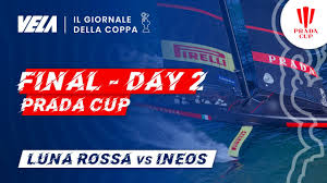 Emirates team new zealand add the finn gold cup to their trophy cabinet with andy maloney and josh junior finishing 1st and 3rd at the porto 2021 finn gold cup. Coppa America 2021 Prada Cup 2021 Final Day 2 Il Giornale Della Coppa Youtube