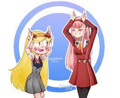 Roussedraws Horns Well I Wanted To Do This Draw And I Did It D I Love Zero Two Findowo Star Vs The Forces Of Evil Anime Crying Darling In The Franxx
