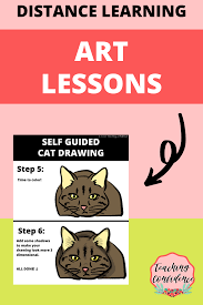 How To Draw A Cat Lesson In 2020 Printable Art Lessons Art Lessons Cat Drawing
