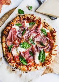 Peach Prosciutto Pizza With Burrata Recipe Prosciutto Pizza Prosciutto Homemade Pizza