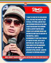 This what trainer Robert Garcia said. He's the one pull out this fight