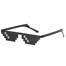 Black And White Glasses Meme Sunglasses 8 Bit Mlg Pixelated Sun Glasses Thug Life Party Eyeglasses Meme Glass Fashion Clothing Shoes Accessorie Cool Sunglasses Thug Life Womens Glasses