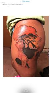 Download transparent africa map png for free on pngkey.com. Tribal Style Black Ink African Continent Map Part Tattoo On Black African Continent Tattoo