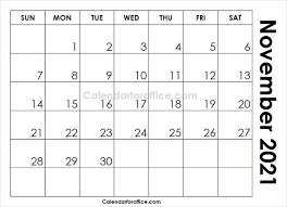 Edit November 2021 Calendar Template For Office Use Blank Printable Images 2021 Calendar For Office Calendar Template Printable Calendar Design Monthly Planner Template