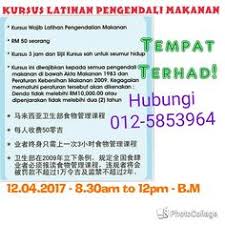 Kursus latihan pengendalian makanan ini adalah kursus wajib, siapa yang mengendalikan makanan tanpa sijil kursus ini boleh didenda rm10,000 atau penjara 2 tahun. Ho Ray Hau19800796 Profile Pinterest