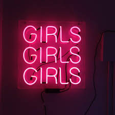 Girls Girls Girls Neon Signs Custom Neon Signs Pink Aesthetic
