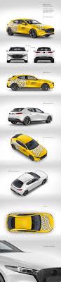 Download Hatchback Mockup Pack In Handpicked Sets Of Vehicles On Yellow Images Creative Store PSD Mockup Templates