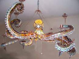 stained glass octopus chandelier octopus lamp chandelier design creative lamps