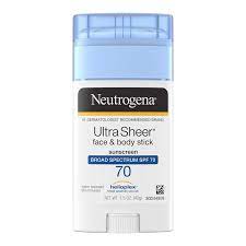 Sunscreen lotion, sprays & sticks to protect the whole family from uv rays. Neutrogena Ultra Sheer Non Greasy Sunscreen Stick For Face Body Broad Spectrum Spf 70 1 5 Oz Beauty Week Skin Meijer Grocery Pharmacy Home More