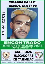 La espera terminó: WILLIAM RAFAEL URBINA ALVAREZ 11vo cuerpo entregado a su  familia 🙏🏼 🕊️ tendrá un descanso digno, tras 6 años de desaparecido en  #CiudadObregón 🙏🕊️ 📍 WILLIAM el 11vo cuerpo