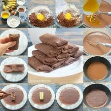 Selanjutnya masukkan susu dengan telur dan aduk kembali hingga merata, tuangkan margarin leleh aduk kemali hingga merata. Resep Dadar Gulung Pisang Coklat Belida Com