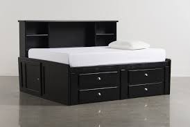 Black Bed Frame With Drawers Twin Summit Black Full Bookcase Daybed Bed With 4 Drawer Storage Unit Daybed Bedding Drawer Storage Unit Bed Frame With Storage