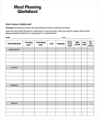 Meal planning worksheet we will have concessions food trucks artists and crafters and produce so meal planning worksheet. Meal Plan Template 22 Free Word Pdf Psd Vector Format Download Free Premium Templates