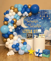 115pc 3 Size Dark Blue Balloon Garland Kit Small And Big Blue And White Balloon Arch