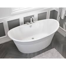 This convenient kit includes a 24 in. Maax Orchestra 60 In Fiberglass Center Drain Non Whirlpool Flatbottom Freestanding Bathtub In White 106150 000 002 100 The Home Depot Free Standing Bath Tub Maax Maax Tub
