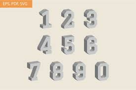 Download 3d Numbers A Z Svg Numbers Cutting Files 1333349 Paper Cutting Design Bundles