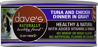 Pet supplies in agawam, massachusetts. Dave S Cat Food Naturally Healthy Grain Free Tuna Chicken Dinner In Gravy Canned Cat Food 5 5 Oz Petpeople