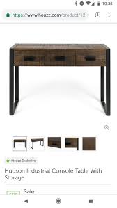 Pin By Jasmine Leblanc On Living Dining Room Industrial Console Tables Living Dining Room Console Table