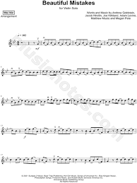 Check spelling or type a new query. Wei Nin Beautiful Mistakes Sheet Music Violin Solo In Bb Major Download Print Sku Mn0232349