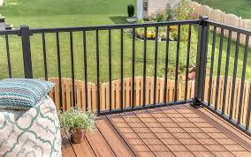 How to layout deck railing ideas people typically use 4×4 lumber for common rail posts. Trex Post Components Outdoor Stairs Railing For Any Patio Trex