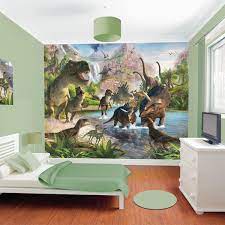Dinosaur Land Mural From Walltastic Dinosaur Theme Bedroom Dinosaur Room Dinosaur Bedroom