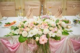 To bring your wedding floral dreams to life, begin with a rough idea of your wedding theme and colour scheme, the style of bouquets you are after, and your estimated flower budget. Wedding Table Bride And Groom Decorated With Flowers Stock Photo Picture And Royalty Free Image Image 44317668