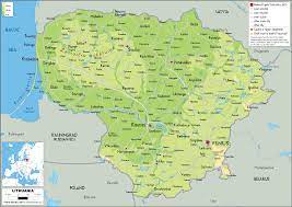The outline map above is of lithuania, a country located in northern europe's baltic region. Lithuania Map Physical Worldometer