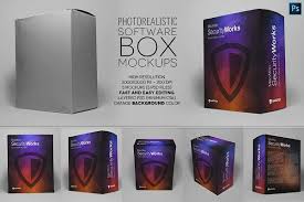 Software Or Product Box Mockups Psd Mockup Box Mockup Stationery Mockup Psd Mockup Template
