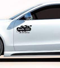 Audi Racing A3 A4 A5 A6 A8 Q3 Q5 Q7 Tt Rs4 S4 Decal Sticker Emblem Logo Blk Pair Emblem Logo Car Decals Stickers Audi