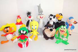 Looney Tunes Plush Set Lot Daffy Duck Foghorn Leghorn Porky Pig Tweety Sylvester Pig Plush Looney Tunes Characters Animal Pillows