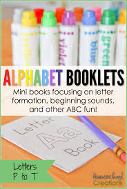 A mini laptop book with a pencil organ. Alphabet Mini Booklets Letters P To T Free Printable